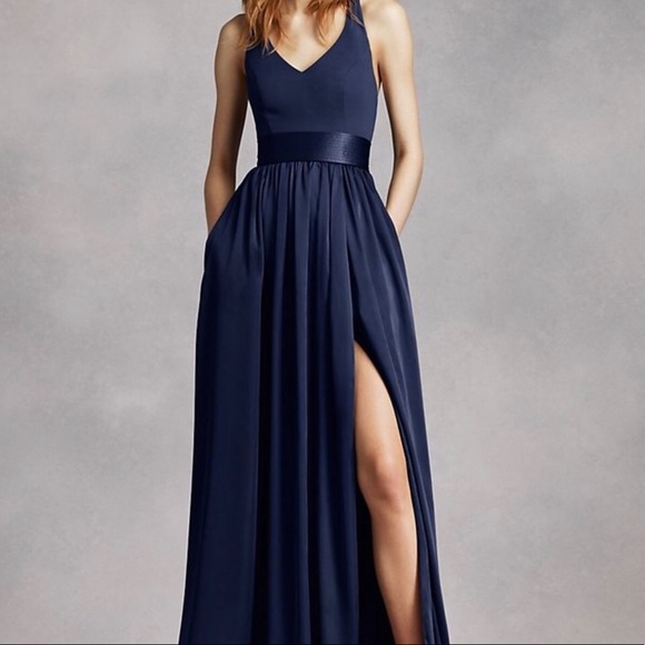 vera wang navy dress